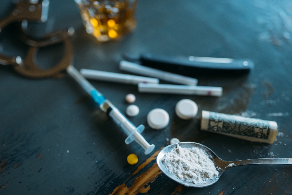drugs on a table