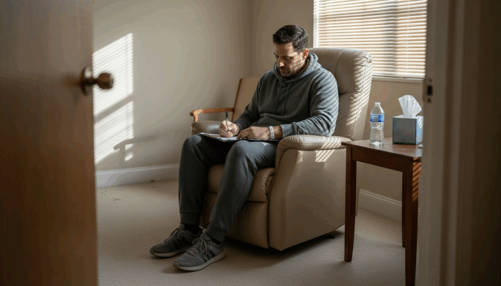 Patient in Los Angeles detox recovery room