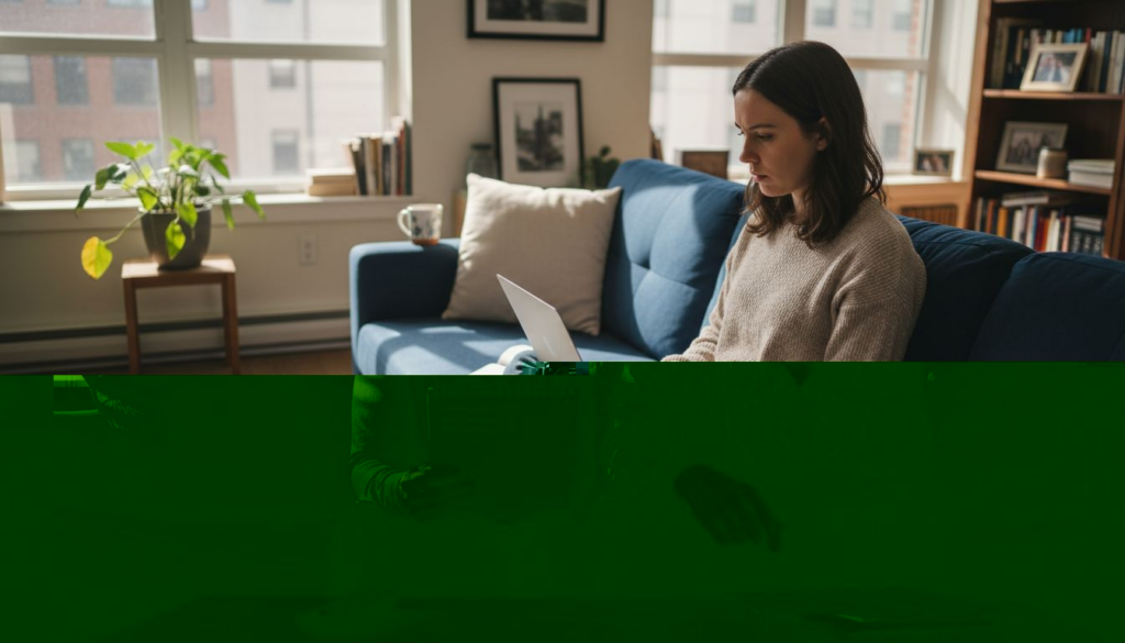 Couple discussing healthy boundaries at home