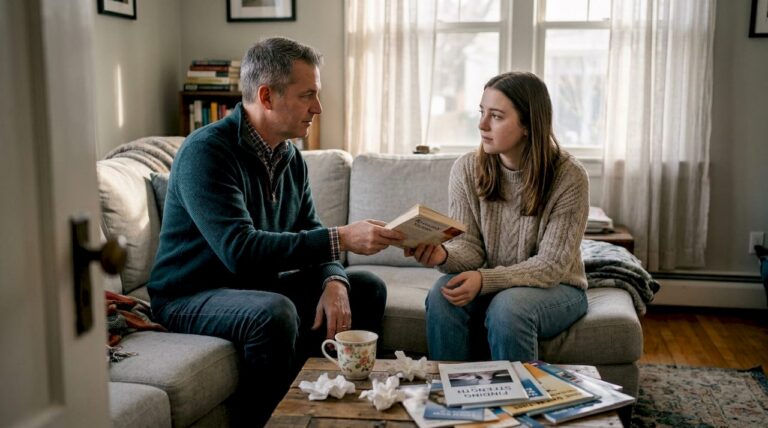 Family provides support in living room recovery